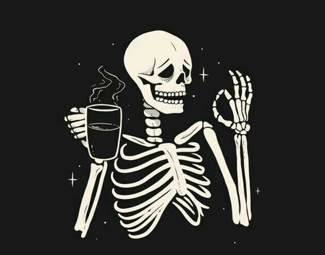 Skeleton Pics, Skeleton Artwork, Skull Coffee, Album Artwork Cover Art, Bg Design, Coffee Wallpaper, Coffee Illustration, Conceptual Illustration, Skeleton Art