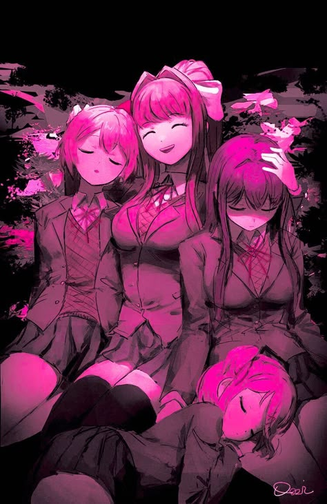 Ddlc Poster, Ddlc Wallpaper, Just Monika, Oki Doki, Scary Games, Cute Tiny Tattoos, Funny Cartoon Gifs, Doki Doki, Beltane