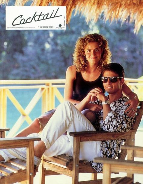 Elisabeth Shue and Tom Cruise (Cocktail, 1988). Elisabeth Shue Cocktail, Cocktail 1988, Cocktail Movie, Bryan Brown, Tom Cruise Movies, Elisabeth Shue, Gina Gershon, Cocktail Sauce, Beach Boys