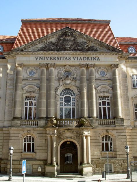 Viadrina European University (German: Europa-Universität Viadrina Frankfurt a/d Oder) is a university located at Frankfurt (Oder) in Brandenburg, Germany. It is also known as the University of Frankfurt (Oder). The city is on the Oder River, which marks the border between Germany and Poland. German University, European University, Manifesting Life, University Abroad, Aerospace Engineering, Studying Abroad, European Culture, Study Abroad, Lawyer