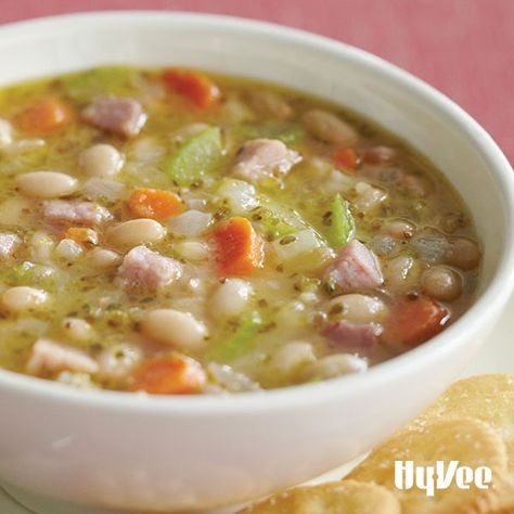 Ham and White Bean Soup | Hy-Vee Ham And White Bean Soup, Ham And Bean, White Bean Soup Recipes, Ham Soup, Ham And Beans, Ham And Bean Soup, Bean Soup Recipes, Savory Soups, White Bean Soup