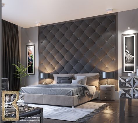 44 Awesome Accent Wall Ideas For Your Bedroom Made Bed, Feature Wall Bedroom, Classy Bedroom, Luxury Bedroom Design, Accent Wall Bedroom, Wallpaper Accent Wall, Trendy Bedroom, Awesome Bedrooms, Master Bedrooms Decor