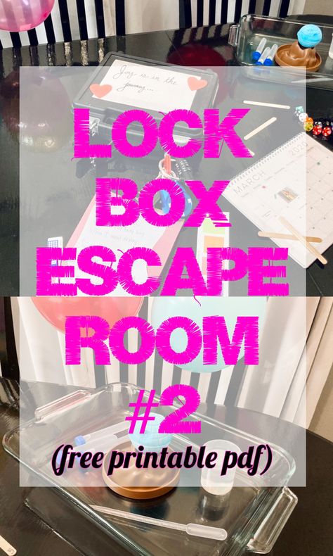 Escape Room Lockbox style. Print and go instructions. Deductive reasoning and teamwork. This is great for elementary aged kids or kids of any age! #escaperoom #lockbox #homeschool Escape Room Puzzles For Teens, Escape Box, Deductive Reasoning, Escape Room Puzzles, Star Mold, Blue Food Coloring, Balloon Pop, Escape Room, What Happens When You