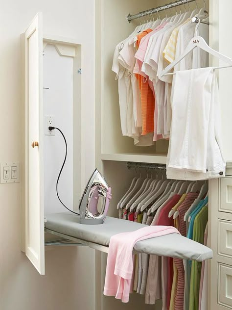 Ironing Board Cabinet, Closet Hacks Organizing, Dream Closets, Laundry Room Storage, Laundry Mud Room, Kraf Diy, In The Closet, Laundry Room Design, Ironing Board