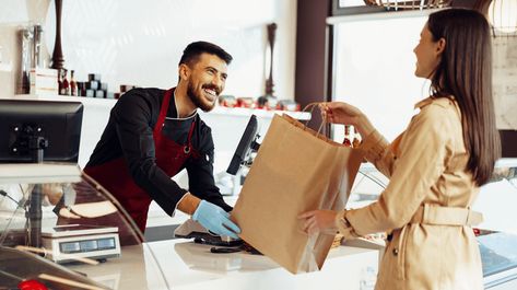 Whether your business is in an old or new industry, you’ll likely need a mix of both traditional and modern techniques to succeed. Customer Photography, Shop Assistant, Retail Bag, Customer Service Jobs, Retail Bags, Holiday Gift Bag, Merchandise Bags, Drop Shipping Business, Brown Paper Bag