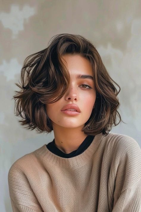 The Ultimate Short Flippy Hair Lookbook: 20 Styles That Slay Short Flippy Hair, Carre Haircut, Flicks Haircut, Flicked Bob, Short Haircut Inspiration, Short Haircuts Wavy Hair, Flirty Hairstyles, Wavy Short Bob, Wavy Hair Short