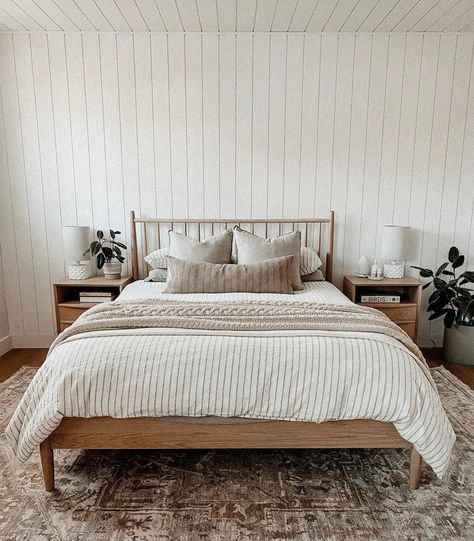 Oak Bed Frame, Mid Century Modern Bed, Bed Pillow Covers, Modern Beds, Article Furniture, Spindle Bed, Modern Farmhouse Bedroom, Adjustable Bed Frame, Oak Beds