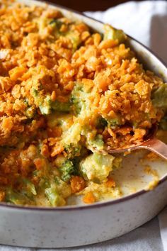 Broccoli Cheese Casserole is an easy side dish idea! This cheesy casserole recipe is a family favorite on holidays as well as weeknights. Add diced chicken to make it a meal! #cookiesandcups #sidedish #broccoli #casseroles Easy Broccoli Casserole, Broccoli Recipes Side Dish, Cheesy Broccoli Casserole, Broccoli Side Dish, Broccoli Dishes, Vegetable Casserole Recipes, Broccoli Recipes Casserole, Broccoli Cheese Casserole, Veggie Casserole