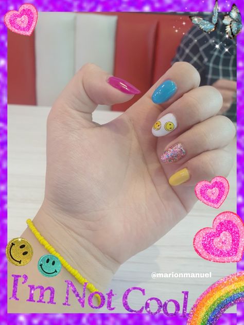 Txt Blue Hour Nails, Txt Nails Designs Blue Hour, Blue Hour Nails, Txt Nails Designs Temptation, Txt Inspired Nails, Txt Nails Designs, Txt Nails, Idol Nails, Txt Concert