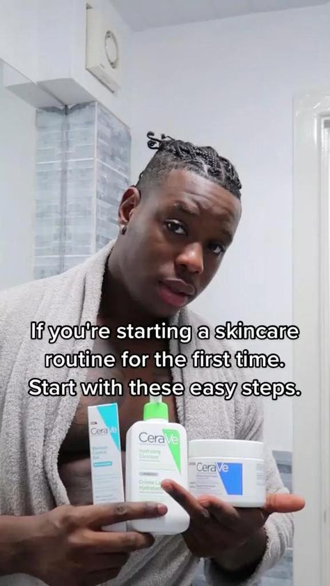 The step by step guide to the best skin care routine (products included) if you are just getting started. No more is needed when you are just getting started. Start today! Products linked in bio. #PreventiveOralHealthCare Cleanser Cerave, Men Skin Care, Men Skin Care Routine, Acne Gel, Face Care Routine, Serious Skin Care, Simple Skincare Routine, Best Skin Care Routine, Basic Skin Care Routine