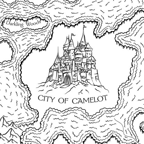 A place for kings and queens and in-betweens. A closer look at my map of Camelot. #camelot #fantasymap #cartography #onceandfutureking #kingarthur #merlin www.etsy.com/listing/1030241501/map-of-camelot-merlin Camelot Tattoo, Camelot Aesthetic, Camelot Art, Merlin Aesthetic, Camelot Castle, Fantasy Cartography, Fantasy Journal, My Map, Bbc Merlin