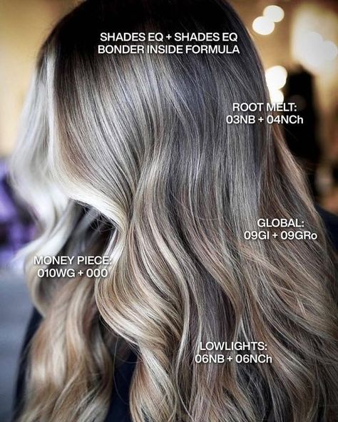 Shades Eq 9vv, Redken Shades Eq 7ag, Redken Lowlights Formula, Lowlight Formula Shades Eq, Redken Shade, Shades Formulas, Redken Formulas, Toner Formulas, Hair Glaze