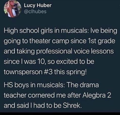 Lol I've never taken any classes Theater Camp, Theater Kid Memes, Relatable Pictures, Theater Kid Problems, Theatre Humor, Theatre Jokes, Voice Lessons, Voice Lesson, Drama Teacher