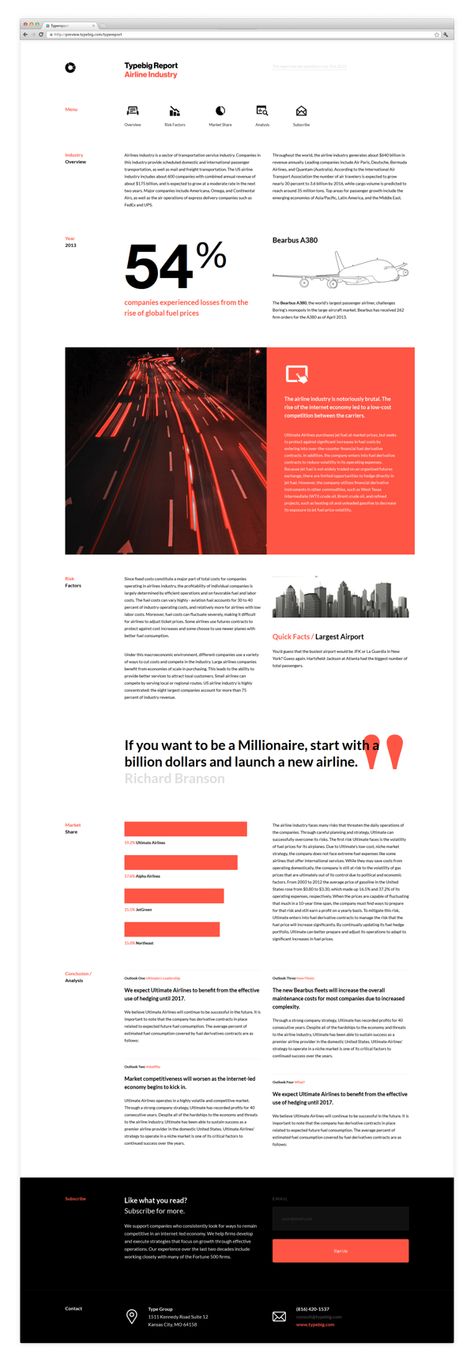 Type Report (Free HTML Template) on Behance Digital Report Design, Annual Report Design, Website Graphics, Project Presentation, Html Website Templates, Company Brochure, Report Design, Corporate Website, Web Ui Design