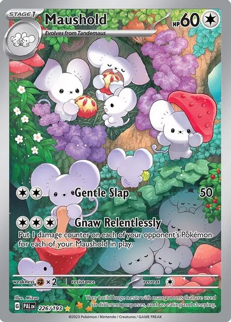 Maushold - 226/193 - SV02: Paldea Evolved - Pokemon Playlist Pictures, Pokemon Binder, Snorlax Pokemon, Kartu Pokemon, Cool Pokemon Cards, Scarlet Violet, Card Inspo, Collectible Trading Cards, Pokemon Trading Card Game