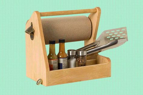 A Personalized Grill Caddy—Plus 5 More Clever Items Grill Caddy, Dad Christmas Gift Ideas, Golf Tumbler, Metal Bottle Opener, Uncommon Gifts, Grilling Utensils, Backyard Grilling, Cleaning Gift, Entertaining Gifts