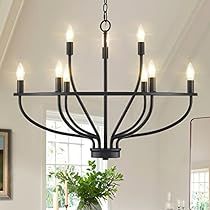 Black Candle Chandelier, Restaurant Vintage, Dining Room Light Fixtures, Industrial Light Fixtures, Candle Chandelier, Black Candles, Dining Room Chandelier, Modern Light Fixtures, Ceiling Chandelier