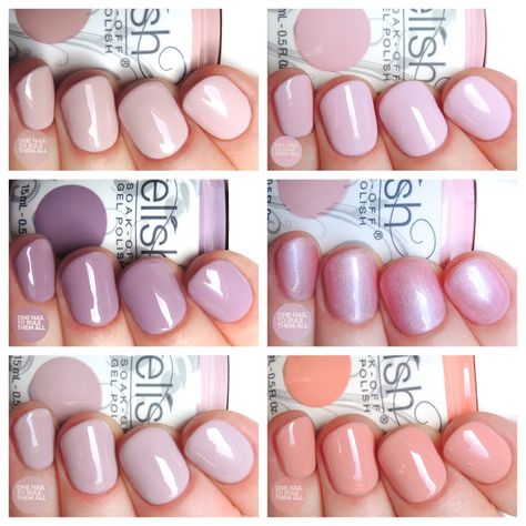 One Nail To Rule Them All: Gelish - The Colour of Petals Collection Review + ... Gelish Nail Colours, Gelish Colours, Nail Polish Swatches, Gelish Nails, Gel Nail Colors, Gel Polish Colors, Spring Nail Art, Nail Polish Colors, French Manicure