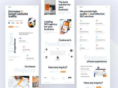 RankPro - SEO Agency Website Template (pack) by SabbirMc for WPDeveloper on Dribbble Seo Agency Website Design, Seo Website Design, Agency Website Design, Good Advertisements, Website Ideas, Agency Website, Seo Agency, Learning Design, Marketing Website
