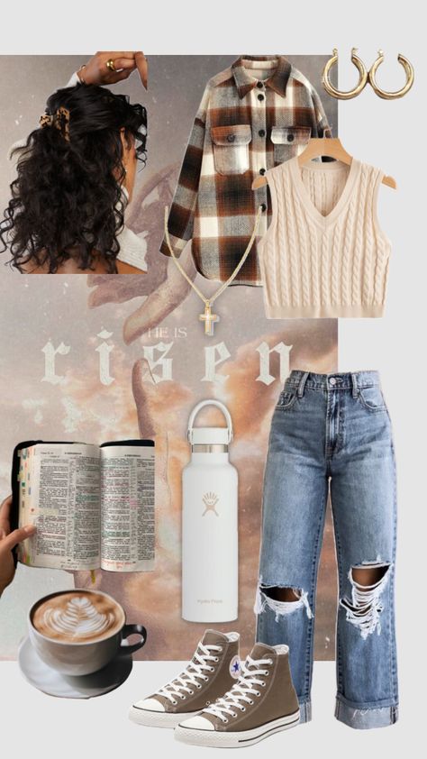 Comfortable , casual , Christian , modest outfit idea . Bible Study Outfit, Christian Outfits Modesty, Christian Modest Outfits, Christian Girl Outfits, Modest Christian Clothing, Outfit Ideas Modest, Cute Church Outfits, Study Outfit, Modest Girly Outfits