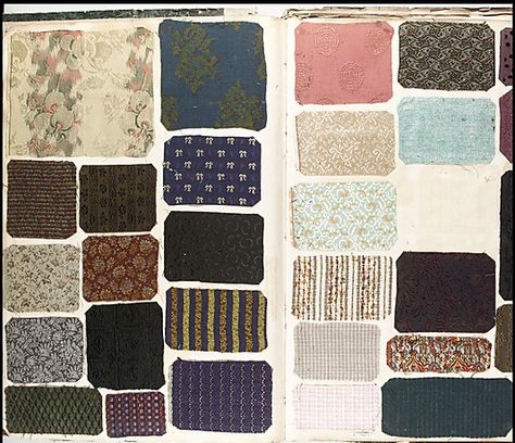 second half 19th century Victorian Fabric, Contemporary Textiles, Fashion Forecasting, Weaving Textiles, Antique Fabrics, Fabric Book, Vintage Textiles, Historical Clothing, Textile Prints