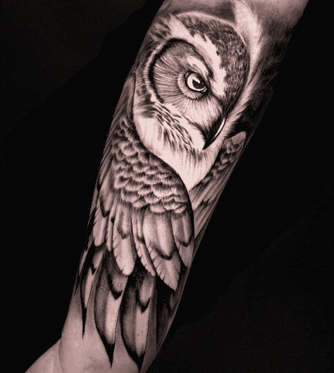 Owl Tattoo Design Images (Owl Ink Design Ideas) Owl Lion Tattoo, Owl Tattoo Designs Men, Womens Owl Tattoo, Owls Tattoo For Women, Owl Tattoo Feminine, Owl Sleeve Tattoo Women, Realistic Owl Tattoo For Women, Owl Wings Tattoo, Owl Tatoos