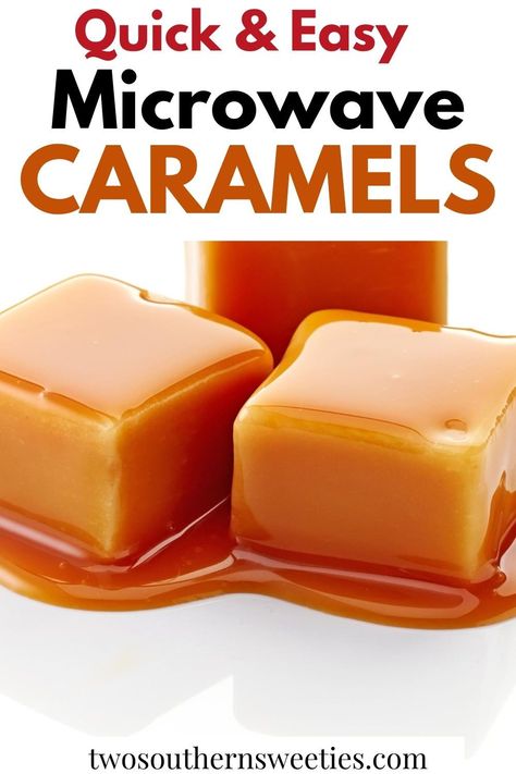 Homemade Microwave Caramels… made in 6 minutes with only 5 ingredients! These will be the easiest candy you will make this holiday season! #caramel #candy #easy #easyrecipe #holiday #holidayseason #holidayseason #microwave #recipe Home Made Candies, Microwave Christmas Candy, Homemade Caramels Easy, Homemade Caramels Candy, Microwave Candy Recipes, Caramels Recipe Easy, Homemade Christmas Caramels, Caramel Candy Recipe Easy, Carmel Candy Recipes