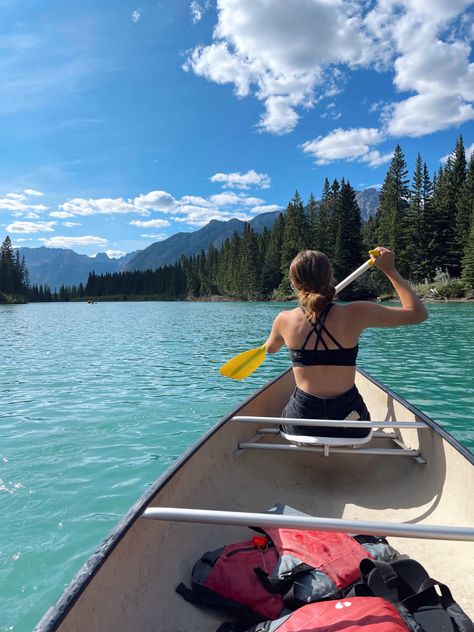 #banff #nature #outdoor #canoe #aesthetic Canoe Aesthetic, Alessandra Davenport, Dominic Davenport, King Of Sin, Aes Aesthetic, Stunning Nature, Camping Aesthetic, Vientiane, Dream Lifestyle