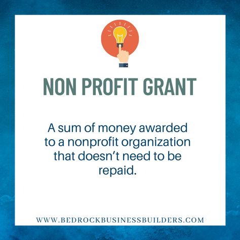 Getting a grant for your nonprofit will not only give you funds but also gain visibility and credibility for your organization. Based on Society for Nonprofits, once you receive one grant, you are more likely to receive others. #bedrockbusinessbuilders #nonprofits #grants Grant Proof, Grant Format Proof, Start A Non Profit, Nonprofit Startup, Money Counter, Grant Money, Nonprofit Organization, Photo To Video, Non Profit