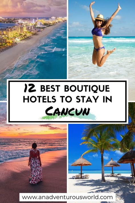 From Zona Hotelera’s beachfront hotels to the sprawling resorts of Isla Mujeres, these are the best boutique hotels in Cancun! #cancun #cancunmexico #cancunaccommodation #cancunhotels #cancunboutiquehotels #besthotelsincancun #boutiquehotelsincancun #bestboutiquehotelsincancun #hotelscancun #luxuryhotelsincancun #wheretostayincancun Cancun Hotel, Downtown Cancun, Cancun Hotel Zone, Punta Cana Resort, Cancun Hotels, Beachfront Hotels, Best Boutique Hotels, Hotel Boutique, Cancun Mexico