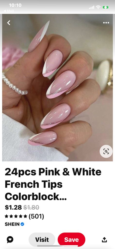 French Tip Nails Round Shape, Pink French Tip Nails Round, Light Pink Nails French Tip, Light Pink French Nails, Rounded Nails Long, Light Pink French Tip, Pink French Nails, Light Pink Nails, White French Tip