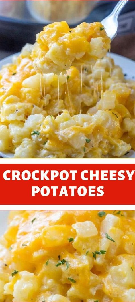 Simple Potato Soup, Crockpot Cheesy Potatoes, Cheesy Potatoes Crock Pot, Crockpot Potatoes, Potato Recipes Crockpot, Tall Cowboy Boots, Crock Pot Potatoes, Cheesy Potato Casserole, Frozen Potatoes