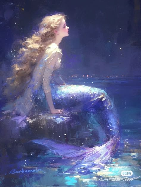 Mermaid Paintings Acrylic, Mermaid Pfp, Mermaid Stories, Mermaid Artwork, Fantasy Mermaids, Mermaid Lagoon, Mermaid Drawings, Unicorns And Mermaids, Mermaid Painting