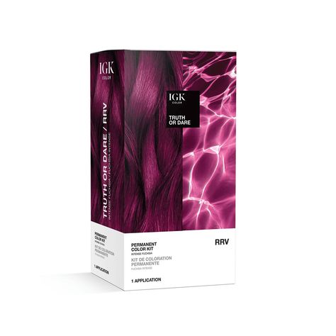 What is it? IGK Color shares its signature shades straight from the salon. Professional-grade, safe, & easy-to-use formulas are boosted with hair-nourishing ingredients clinically proven to leave hair 15x shinier*, with 40% reduced breakage + 88% softer & smoother strands** for vibrant, dimensional color.  What makes it special? Leaves hair 15x shinier* and 88% softer and smoother strands with 40% reduced breakage** Featuring Squalane, Orchid Extract and Bamboo Extract Mistake-proof, easy-to-follow application Parting Hair, Box Dye, Hair Balm, At Home Hair Color, Truth Or Dare, Dimensional Color, Hair Porosity, Hydrate Hair, Color Kit