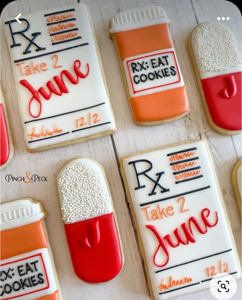 Pharmacy Cookies, Doctor Cookies, Icing Cookies Tutorial, Medical Cookies, Nurse Cookies, Doctor Cake, Kids Birthday Party Cake, Medical Theme, Lap Book