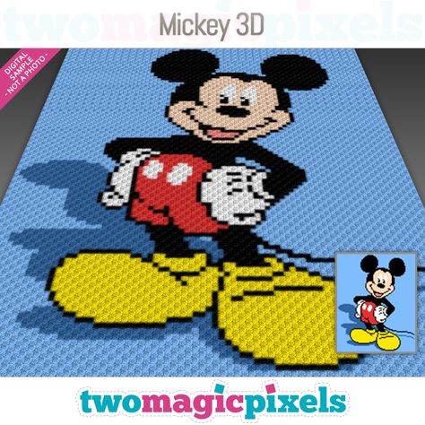 Magic Pixels, Blanket Corner, Two Magic Pixels, C2c Patterns, Disney Crochet, C2c Graph, Sc Crochet, Disney Crochet Patterns, Crocheted Blankets