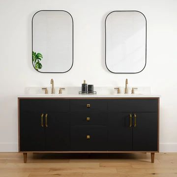 Modern Bath Vanities – Page 6 – The Vanity Store Inc. 2 Sink Vanity, Matte Black Bathroom Vanity, Vanity Double Sink, Bathroom Vanity Double Sink, 72 Vanity, Black Bathroom Vanity, Green Vanity, Grey Drawers, Black Vanity Bathroom