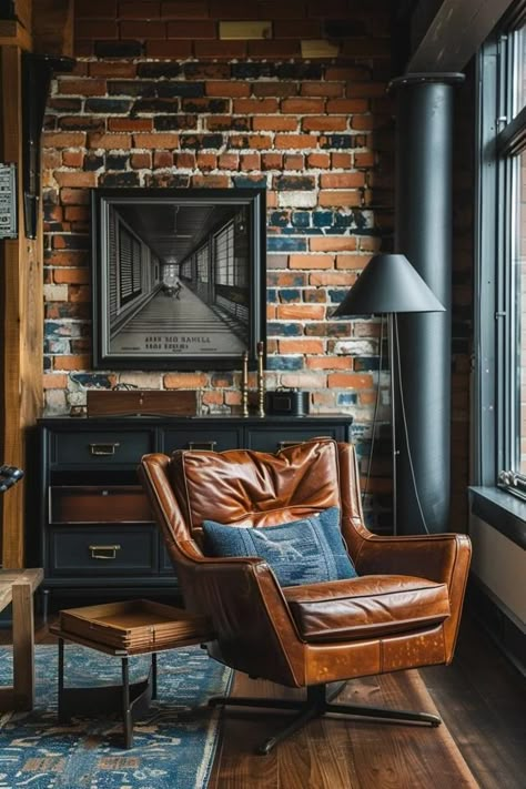 Man Cave Color Ideas: Palette Perfection! Masculine Color Palette Man Cave, Mancave Paint Ideas Color Schemes, Man Cave Paint Colors Basement Walls, Whiskey Room Man Caves Rug, Aesthetic Man Cave, Classy Man Cave Art, Mens Lounge Room, Man Color Palette, Man Cave Dark Walls