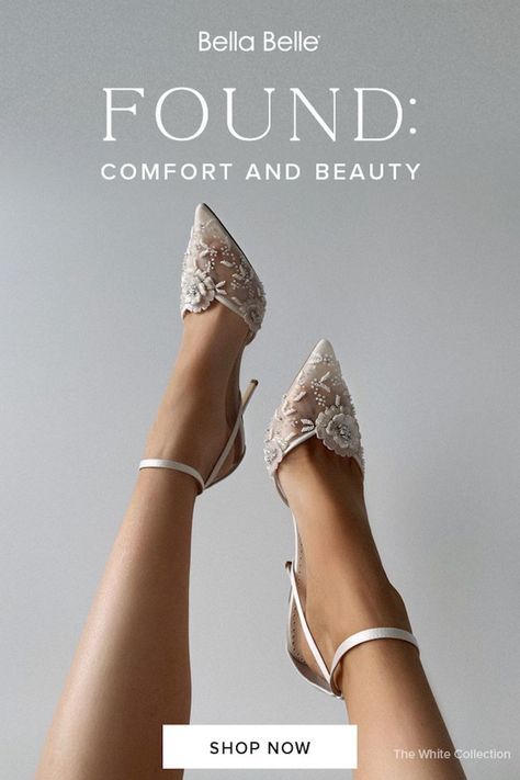 Your bridal shoes end here. Comfortable wedding heels that are stunning, perfect to wear with your wedding dress. Comfortable Wedding Heels, Flower Wedding Shoes, Winter Wedding Shoes, Wedding Shoes Comfortable, Dream Wedding Ideas Dresses, Wedding Heels, Bride Shoes, Shoes Comfortable, Bride Bridal