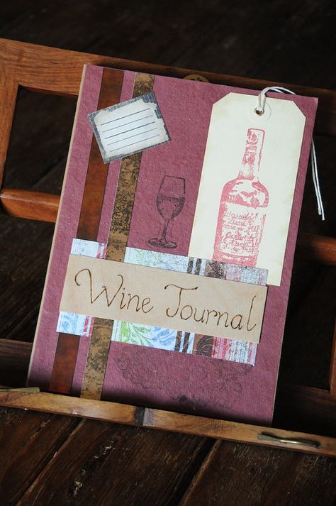 Wine Journal Handmade Fathers Day Gifts, Journal Binding, Wine Maker, Handmade Father's Day Gifts, Wine Journal, Make Your Own Wine, Media Journal, Celebrate Everything, Crafts For Sale