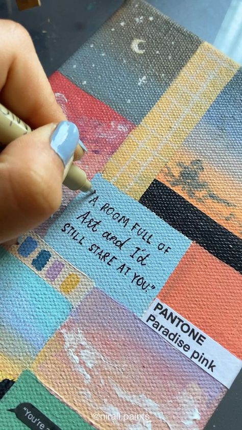 Paintings With A Message, Different Things To Paint On, Tiny Canvas Art Aesthetic, Asethic Canvas Painting Ideas, Paintings Based On Songs, Diy Gifts Painting, 6 By 6 Canvas Painting, Mini Canvas Quote Paintings, Cute Paintings For Friends