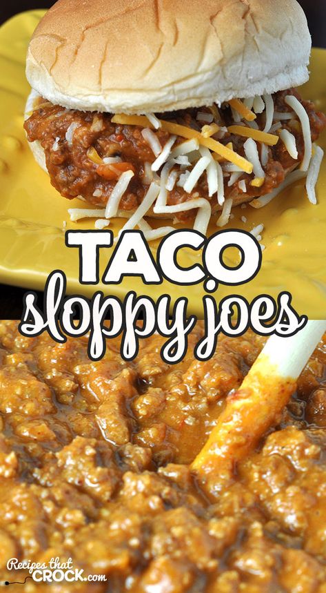 These Taco Sloppy Joes are easy to make, delicious and versatile! Whether you want a delicious sandwich, nachos or taco salad, this recipe is perfect! Taco Sloppy Joes, Homemade Sloppy Joe Recipe, Crockpot Recipes Beef Stew, Homemade Sloppy Joes, Joe Recipe, Stove Top Recipes, Sloppy Joes Recipe, Beef Casserole Recipes, Crockpot Recipes Beef