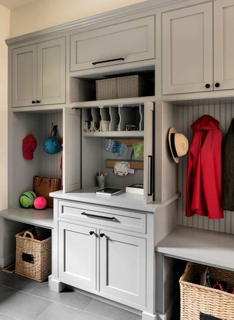 Mudroom With Command Center, Mudroom Storage Cabinet The Home Depot, How To Build Mudroom Storage, Mudroom Landing Zone, Mudroom Command Center, Compact Mudroom, Mudroom Pantry Combo, Mud Hall, Mudroom Drop Zone