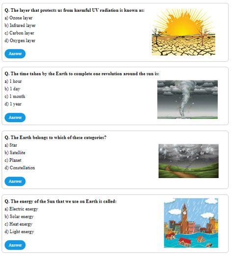 Class 3 GK Questions - Earth and environment Core Of The Earth, State Of Matter, Outer Core, Earth's Mantle, Online Mock Test, Parts Of The Earth, Ozone Layer, Under The Ocean, States Of Matter