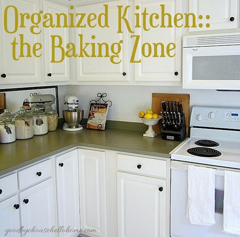 Kitchen Baking Station, Kitchen Zones, A Bowl Full Of Lemons, Bowl Full Of Lemons, Baking Station, Kitchen Appliance Storage, Kitchen Tour, Organized Kitchen, Rolling Kitchen Island