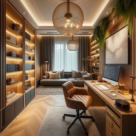 Grand Desks, Classic Luxury Office, Office Interior Design Luxury, Publishing Office, Color In Interior Design, Interior Design Luxury Modern, Office Seating Area, Modern Study Rooms, Luxury Home Office