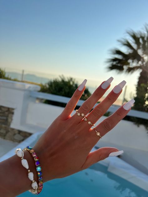 Mykonos vibes. Mykonos Nails, Mykonos, Nail Inspo, Nails