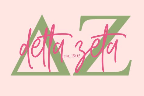 Delta Zeta Canvas Painting, Delta Zeta Painting, Delta Zeta Merch, Delta Zeta Canvas, Sorority Tshirt Designs, Delta Zeta Graphics, Delta Zeta Letters Painted, Delta Zeta Crafts, Delta Zeta Letters