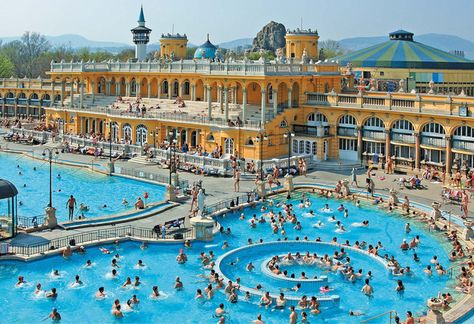 Budapest spas | Community Post: The 17 Most Amazing Places To Visit In Hungary Budapest Spa, Thermal Pool, Hungary Travel, Cesky Krumlov, Thermal Spa, Living Modern, Thermal Bath, Voyage Europe, Destination Voyage