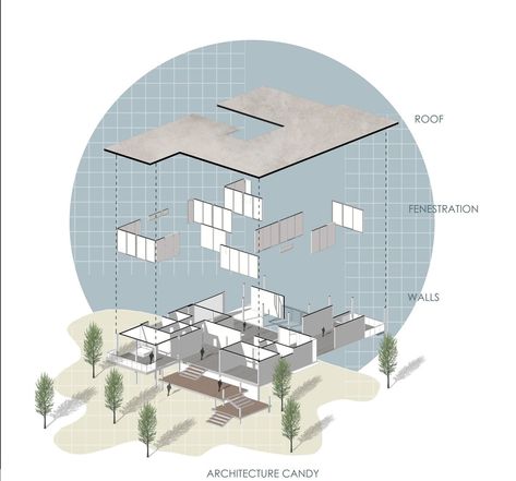 : @architecture_candy Tag #illustrarch to get feature Follow @illustrarch Send your drawing works to @illustrarch for publish. Turn ON Post Notifications for don't miss our content! #axonometric #exploded #archdiagram #diagram